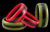 vintage green/black laminated bakelite bangle